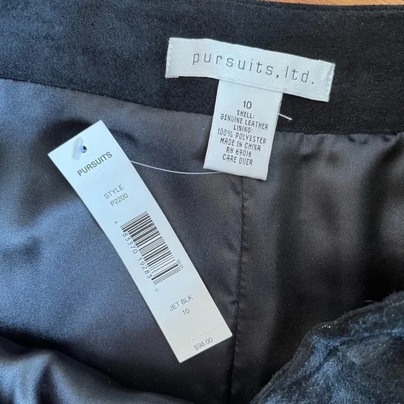 Brand new with tags black suede midi skirt by pursuits ltd - Picture 3 of 3